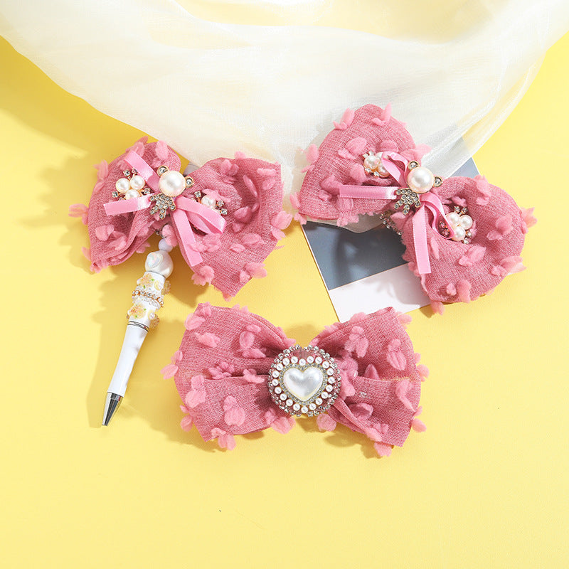 Heavy Industry Beads Bear Bow Loose Beads Beads Wholesale DIY Bead Pen Mobile Phone Chain Material Pack Accessories
