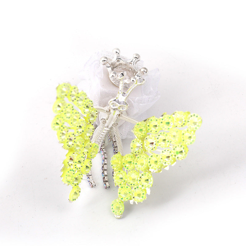 Cross-border heavy industry DIY beaded rhinestone wings butterfly square beads mobile phone chain accessories bead pen accessories wholesale