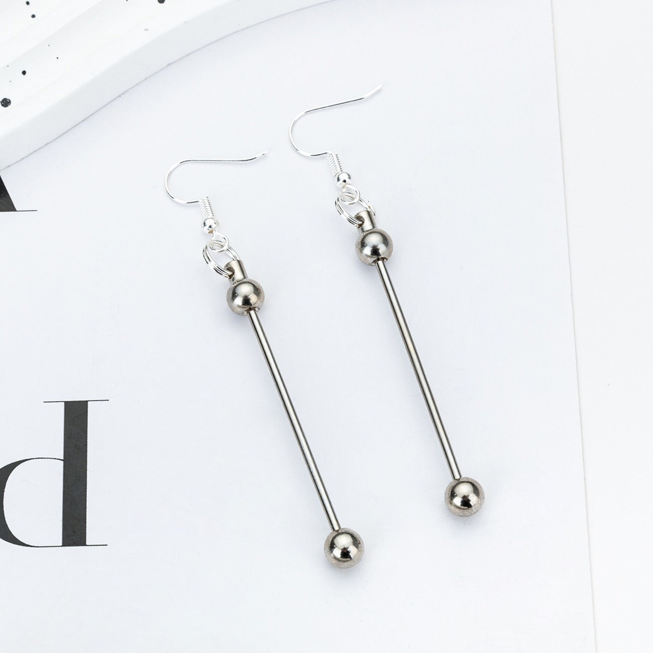 Four-color DIY beaded earrings wholesale irregular gravel beaded earrings creative simple women's handmade DIY earrings