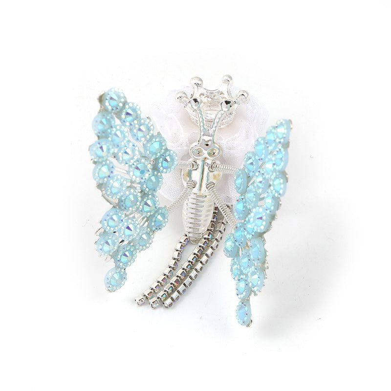Cross-border heavy industry DIY beaded rhinestone wings butterfly square beads mobile phone chain accessories bead pen accessories wholesale