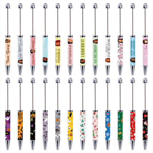 Kulomie festival printing bead pen wholesale spot DIY pen, hot heat of sublimation transfer mermaid princess ballpoint pen