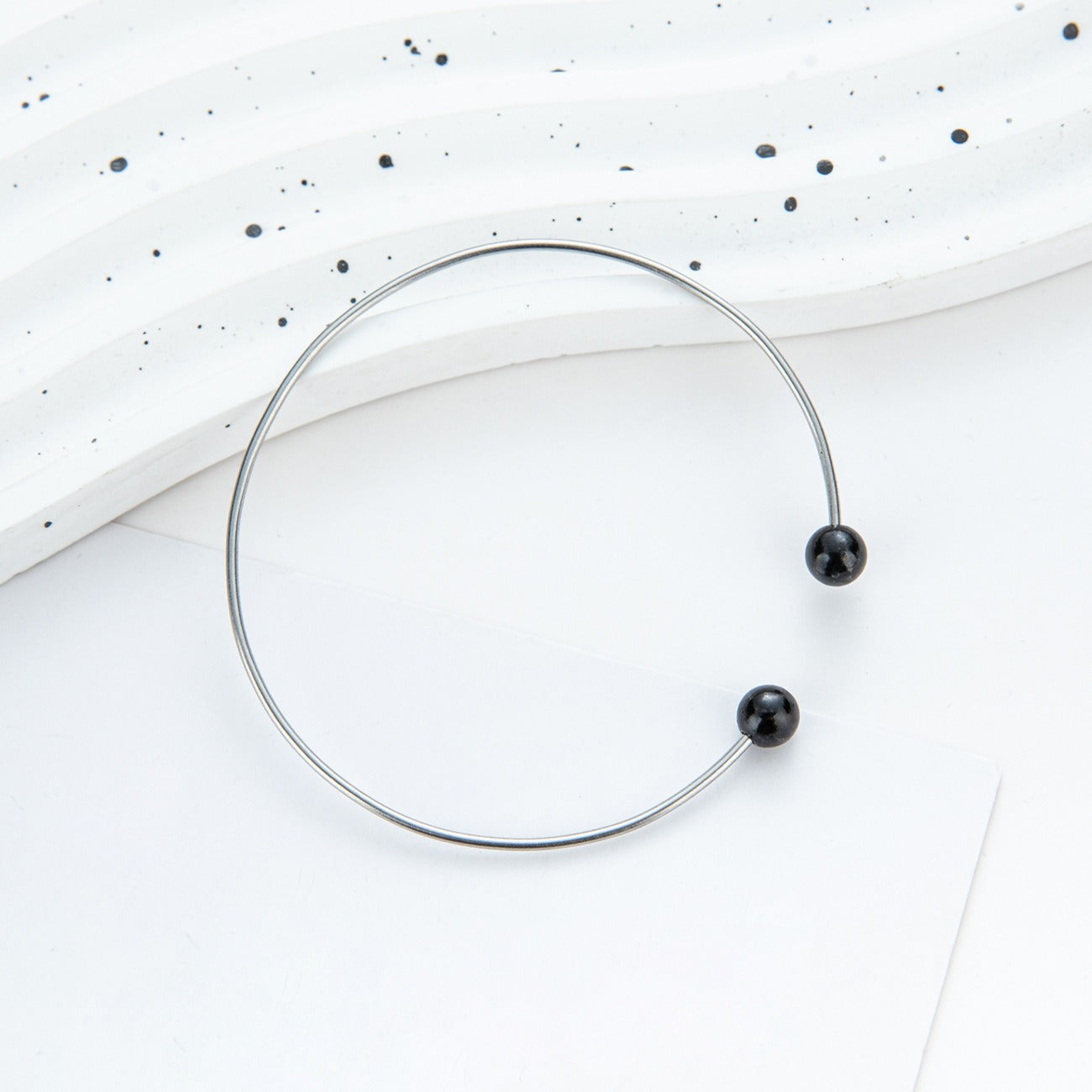 Cross-border DIY beaded bracelet handmade couple beaded bracelet bracelet C-type beveled open bracelet spot wholesale
