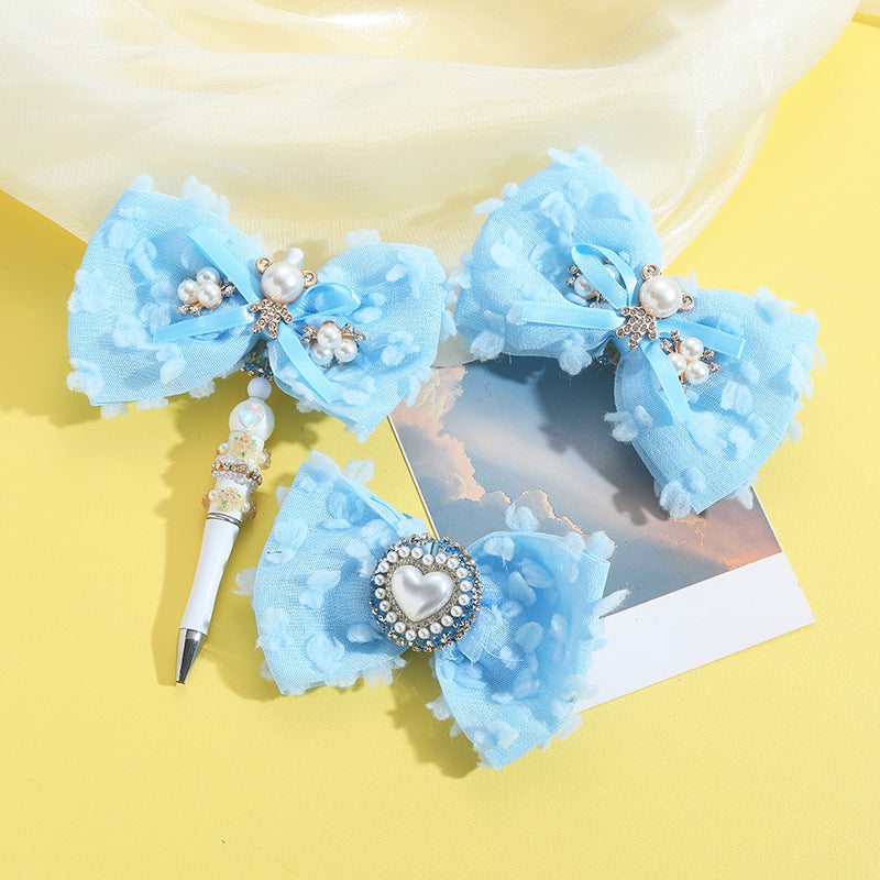 Heavy Industry Beads Bear Bow Loose Beads Beads Wholesale DIY Bead Pen Mobile Phone Chain Material Pack Accessories