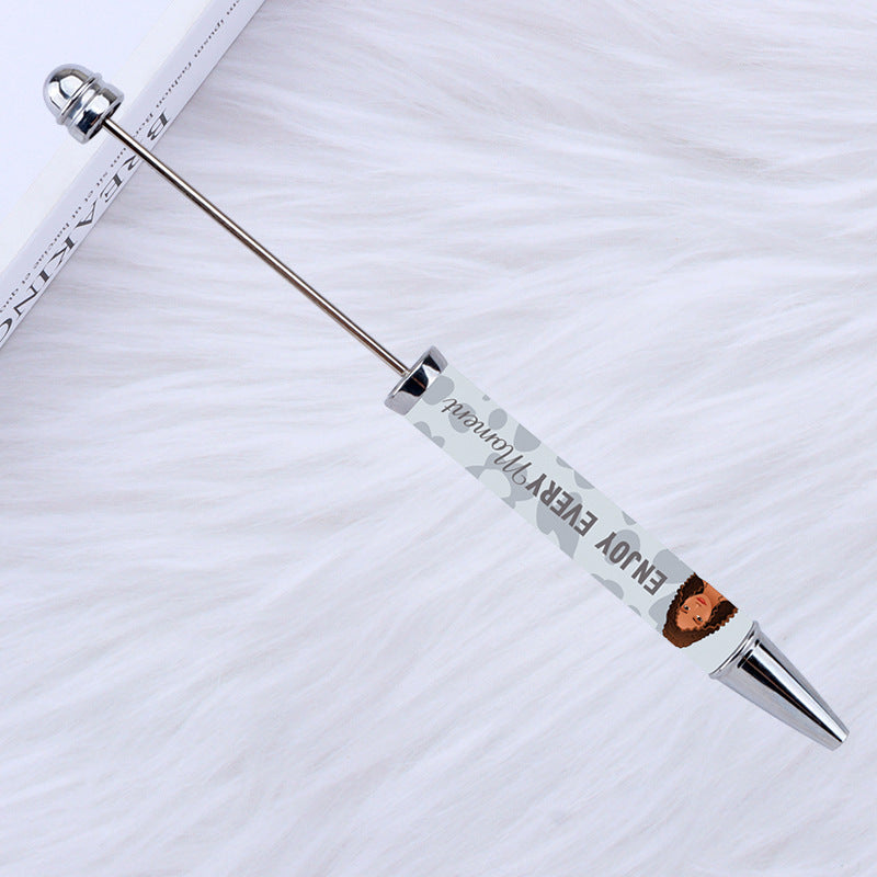 Kulomie festival printing bead pen wholesale spot DIY pen, hot heat of sublimation transfer mermaid princess ballpoint pen