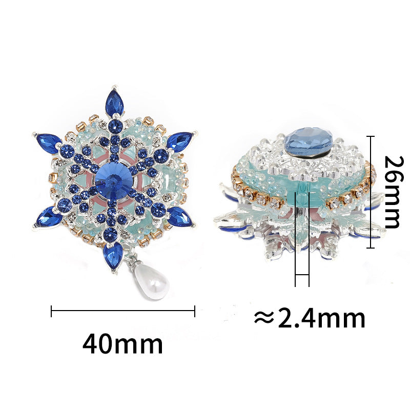 Heavy Industry High-speed Transit Snowflake Beaded Western Regions Princess Rhinestone Beads DIY Mobile Phone Chain Keychain Accessories