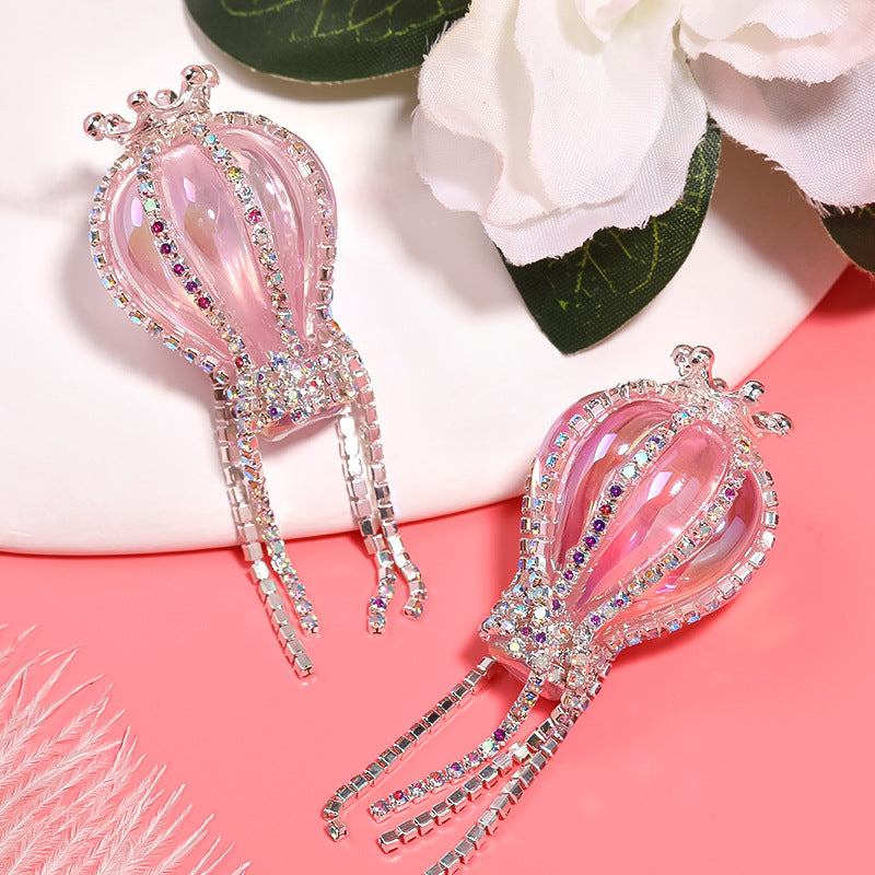 Heavy Industry Crown Hot Air Balloon Rhinestone Chain Acrylic Beads DIY Mobile Phone Chain Jewelry Accessories Beaded Loose Beads