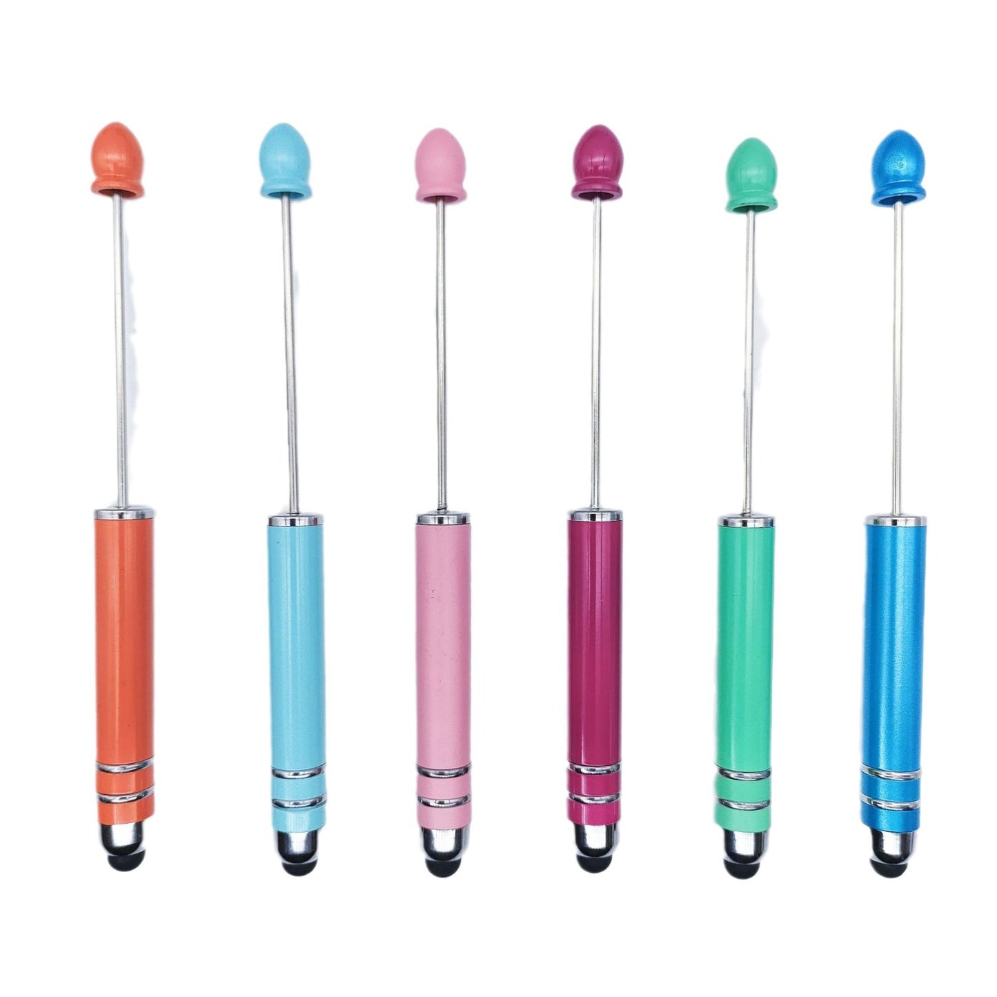 Resin touch screen bead pen plastic gradual change multi-color capacitive touch writing pen exquisite office culture multi-functional pen