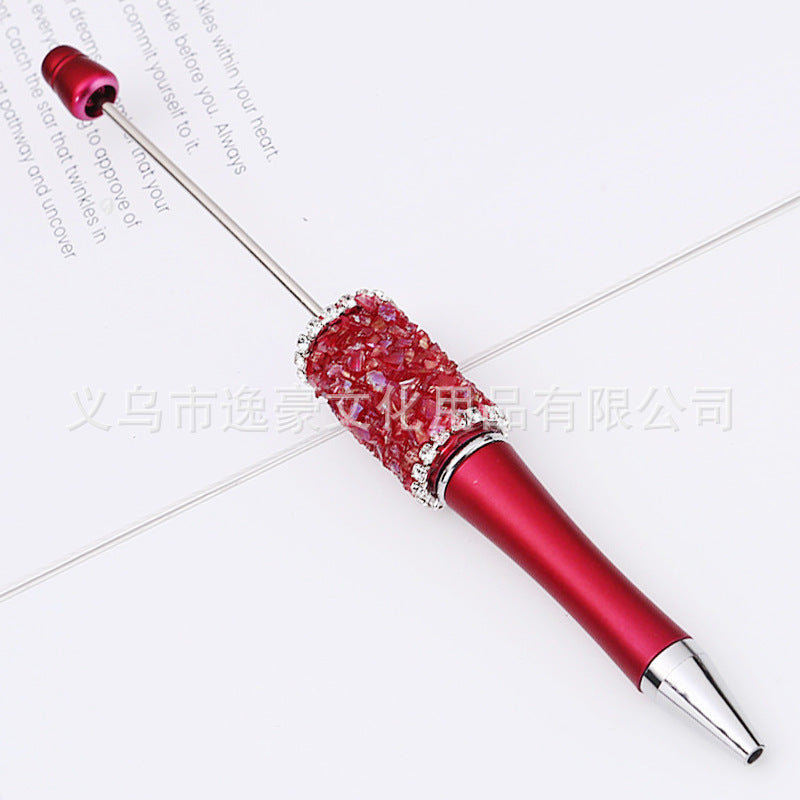 New sugar edge drill bead pen DIY pen, spot creative handmade diamond-encrusted macaron multi-color signature pen