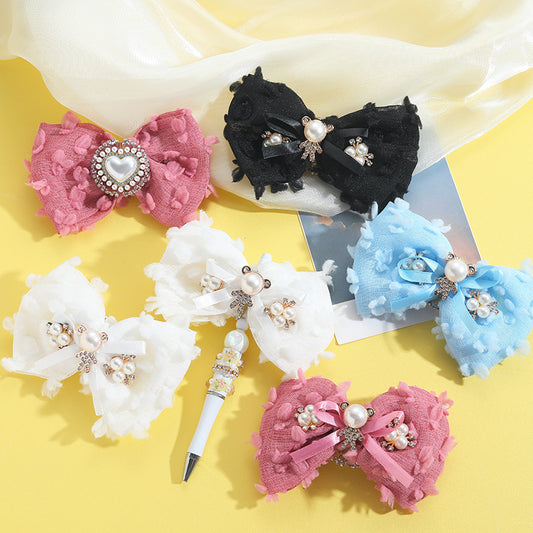 Heavy Industry Beads Bear Bow Loose Beads Beads Wholesale DIY Bead Pen Mobile Phone Chain Material Pack Accessories