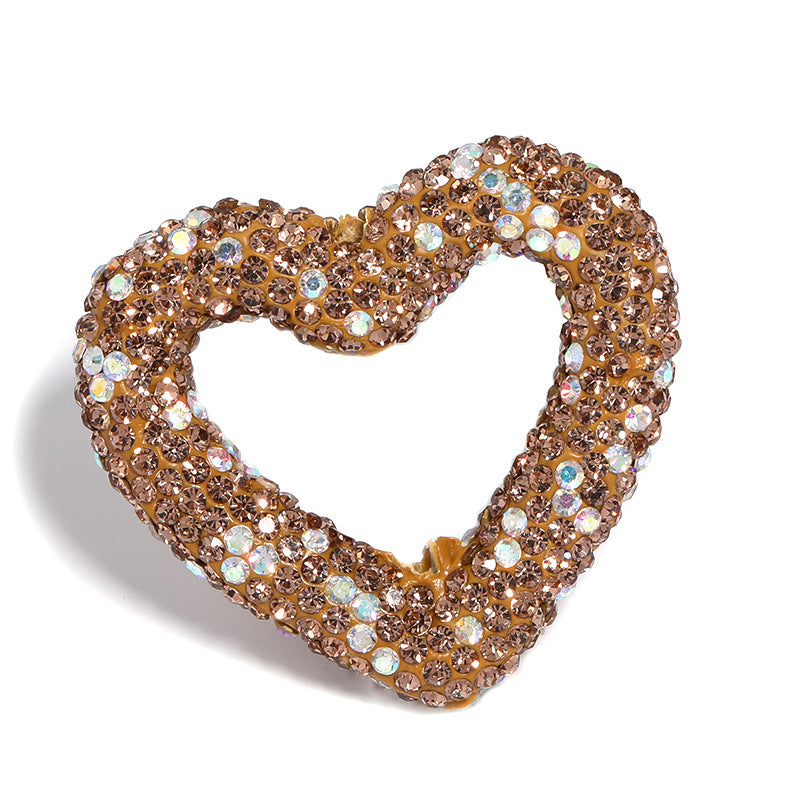 Live broadcast explosion Color rhinestone hollow love clay beads Heavy Industry Moe grain bead pen Mobile phone chain DIY beads
