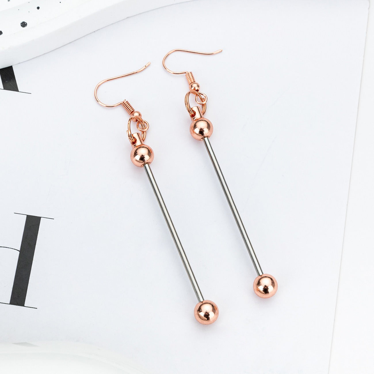 Four-color DIY beaded earrings wholesale irregular gravel beaded earrings creative simple women's handmade DIY earrings