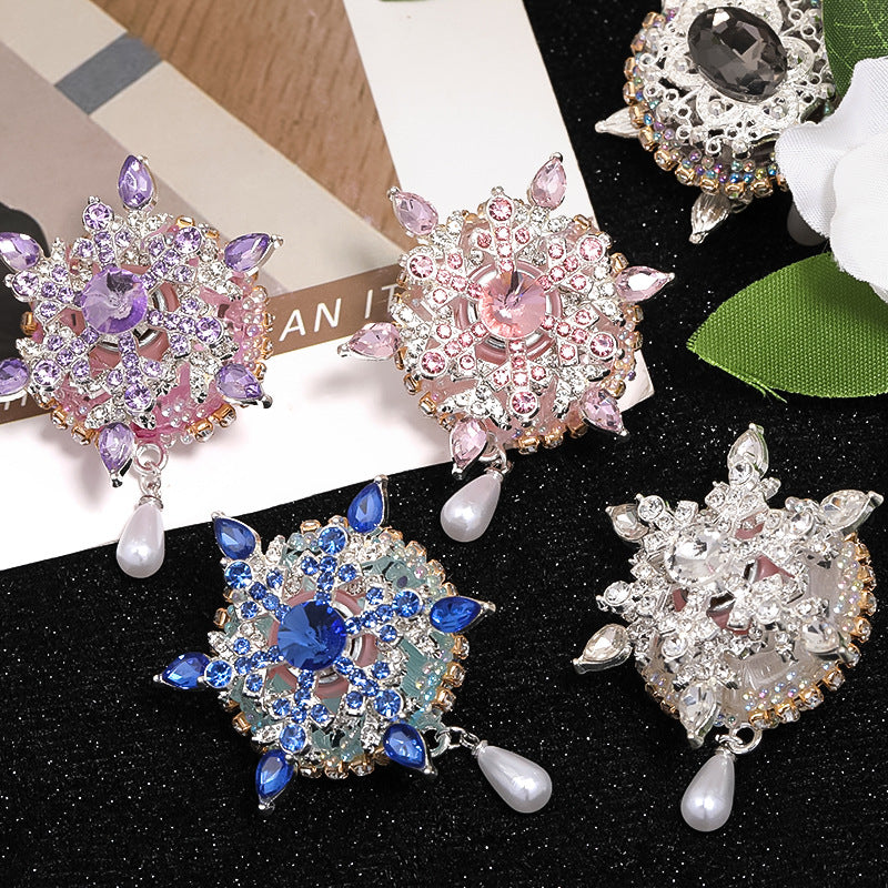 Heavy Industry High-speed Transit Snowflake Beaded Western Regions Princess Rhinestone Beads DIY Mobile Phone Chain Keychain Accessories