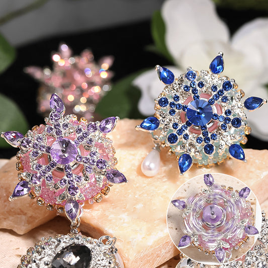 Heavy Industry High-speed Transit Snowflake Beaded Western Regions Princess Rhinestone Beads DIY Mobile Phone Chain Keychain Accessories