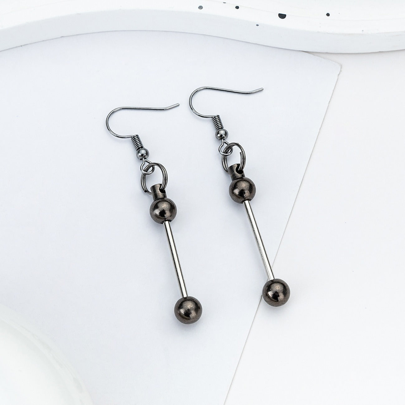Four-color DIY beaded earrings wholesale irregular gravel beaded earrings creative simple women's handmade DIY earrings