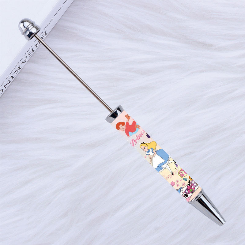 Kulomie festival printing bead pen wholesale spot DIY pen, hot heat of sublimation transfer mermaid princess ballpoint pen