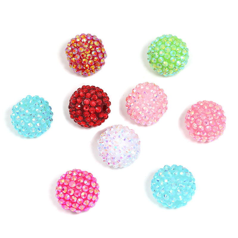 Cross-border gypsy star bayberry ball full of diamond beads, heavy industry resin diamond ball DIY bead pen mobile phone chain loose bead set