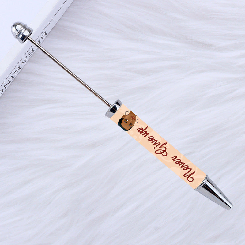 Kulomie festival printing bead pen wholesale spot DIY pen, hot heat of sublimation transfer mermaid princess ballpoint pen