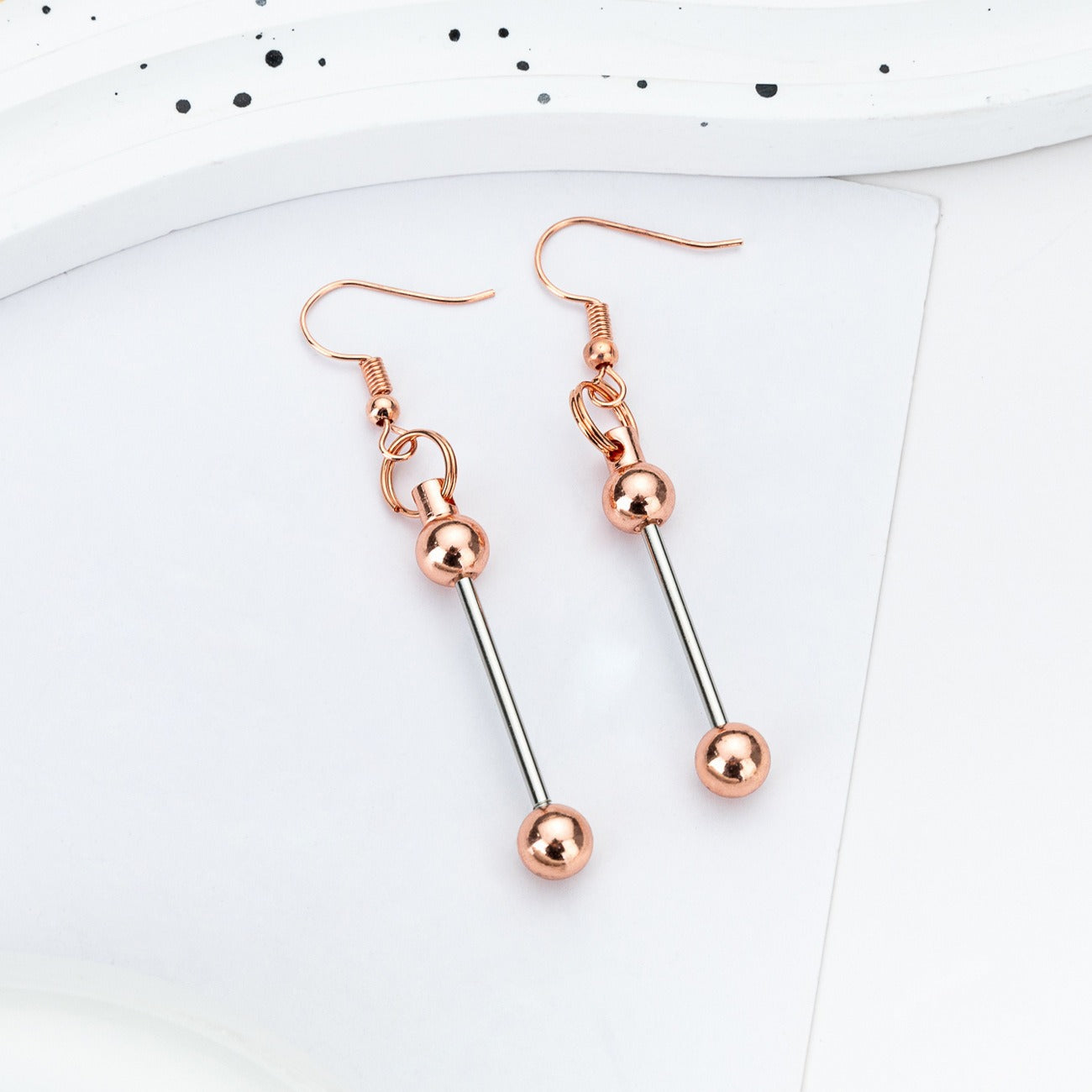 Four-color DIY beaded earrings wholesale irregular gravel beaded earrings creative simple women's handmade DIY earrings
