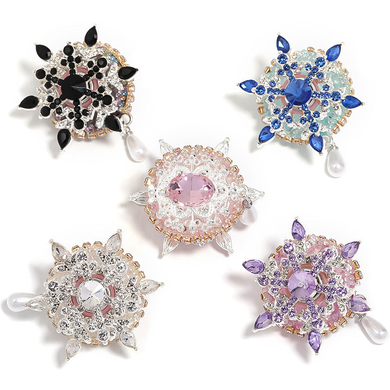 Heavy Industry High-speed Transit Snowflake Beaded Western Regions Princess Rhinestone Beads DIY Mobile Phone Chain Keychain Accessories