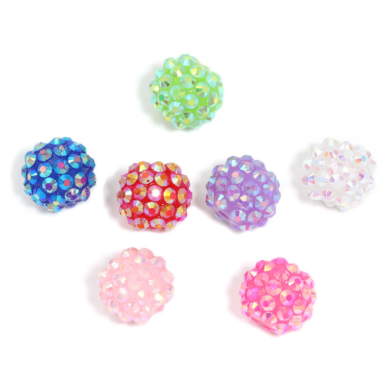 Cross-border gypsy star bayberry ball full of diamond beads, heavy industry resin diamond ball DIY bead pen mobile phone chain loose bead set