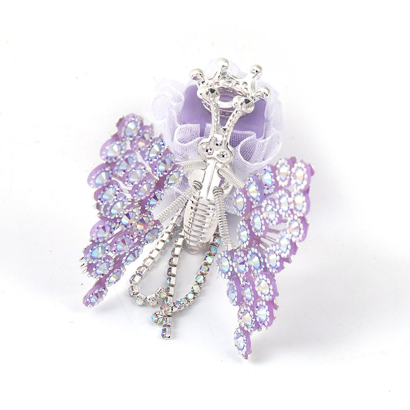 Cross-border heavy industry DIY beaded rhinestone wings butterfly square beads mobile phone chain accessories bead pen accessories wholesale