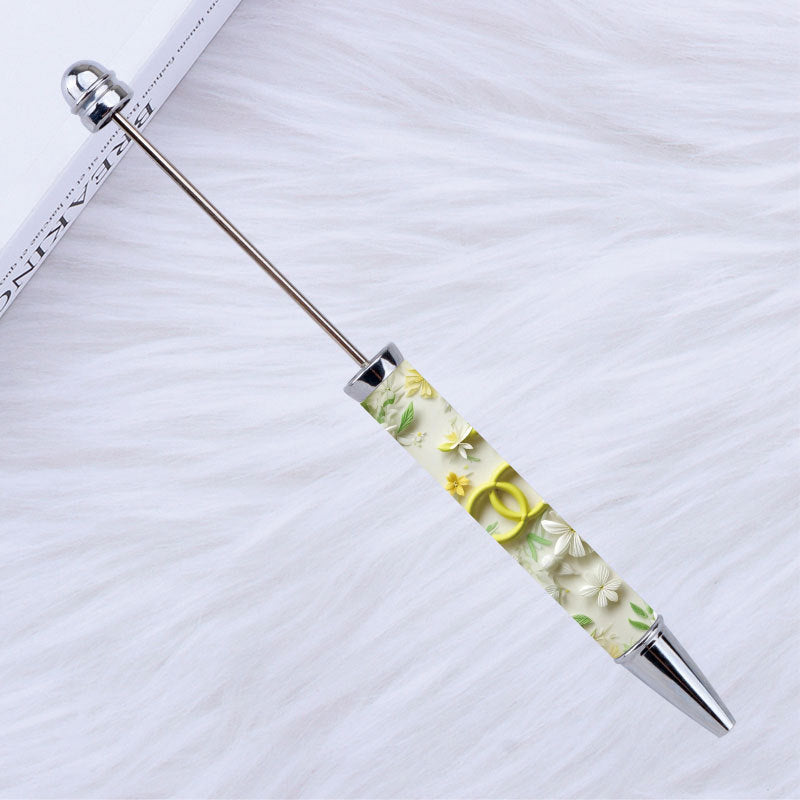 Kulomie festival printing bead pen wholesale spot DIY pen, hot heat of sublimation transfer mermaid princess ballpoint pen