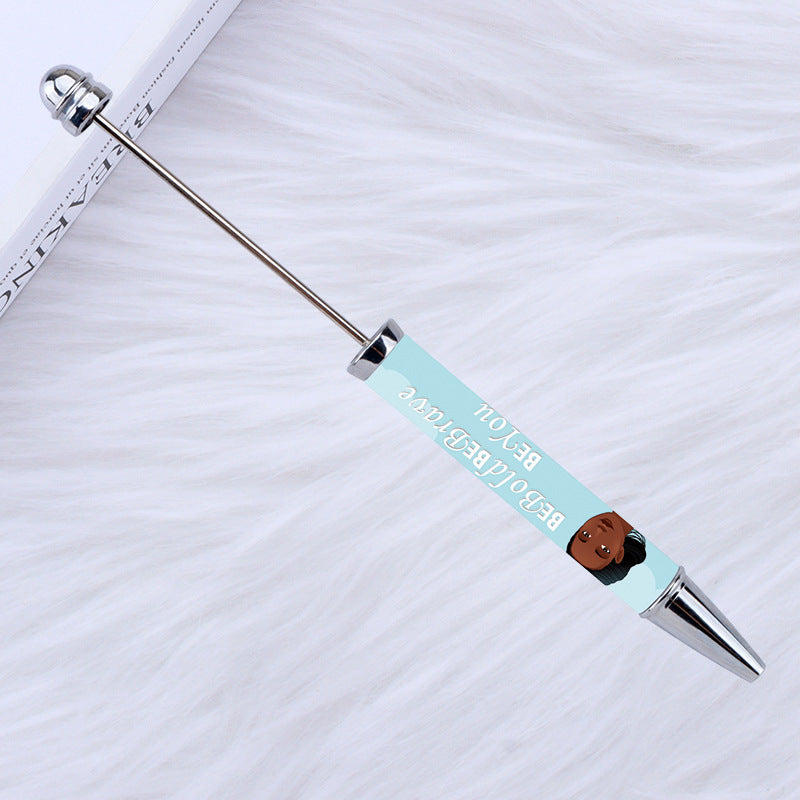 Kulomie festival printing bead pen wholesale spot DIY pen, hot heat of sublimation transfer mermaid princess ballpoint pen