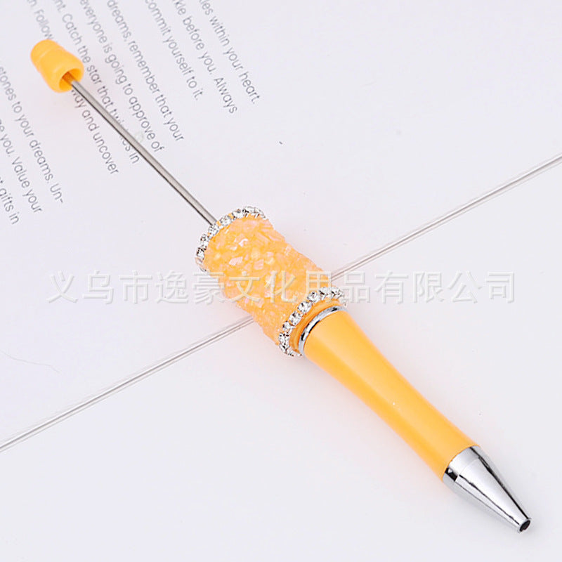 New sugar edge drill bead pen DIY pen, spot creative handmade diamond-encrusted macaron multi-color signature pen