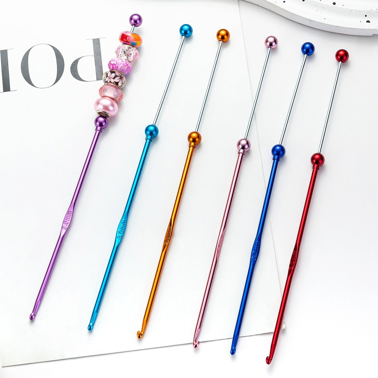 DIY beaded crochet, single head crochet DIY crochet tool crochet, metal crochet sweater sweater needle