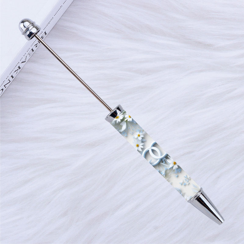Kulomie festival printing bead pen wholesale spot DIY pen, hot heat of sublimation transfer mermaid princess ballpoint pen
