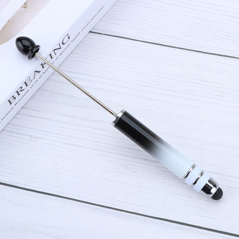 Resin touch screen bead pen plastic gradual change multi-color capacitive touch writing pen exquisite office culture multi-functional pen
