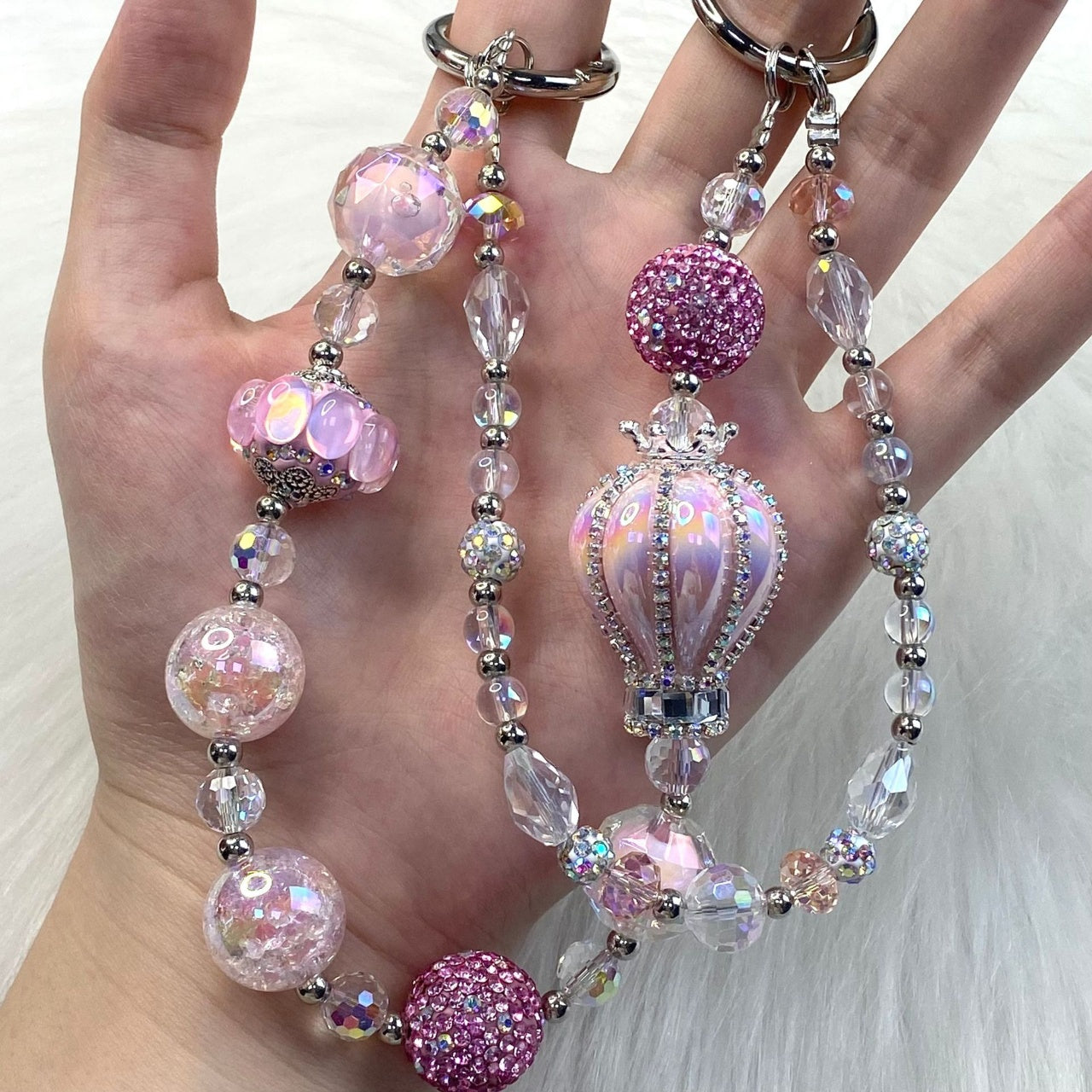 Handmade Luxury Green Dragonfly Rhinestone Beaded Phone Wrist Strap | Vintage Heavy Alloy Pendant Crystal Phone Charm Chain