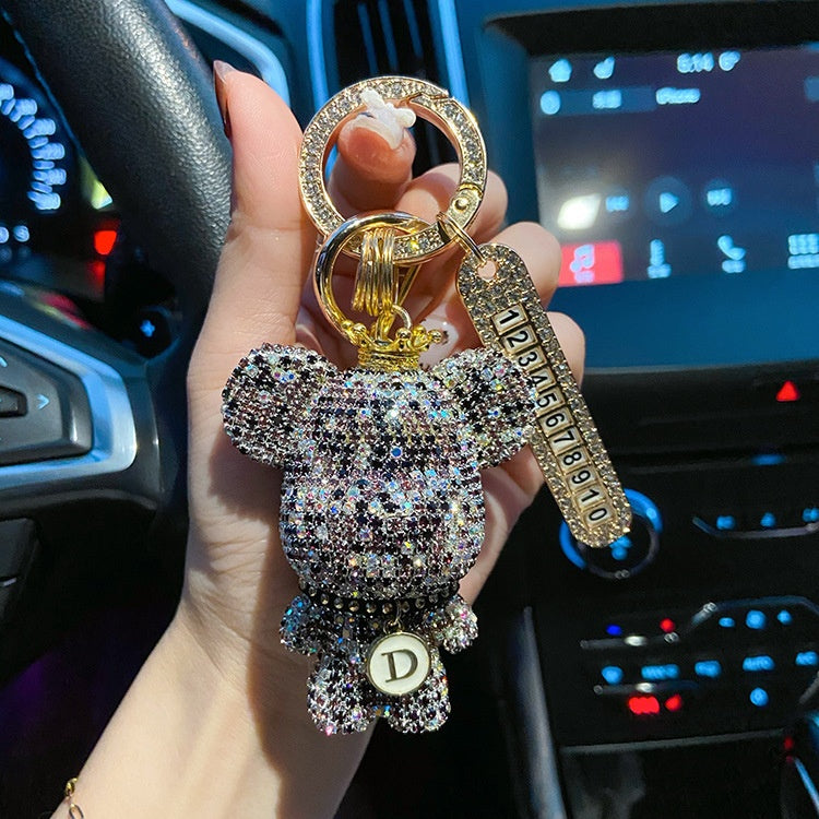 Aesthetic Accessories include Car Decor BagCharm Bling Bear Carkey Antilost Keychaim Handmade Adorable knit doll charm and etc