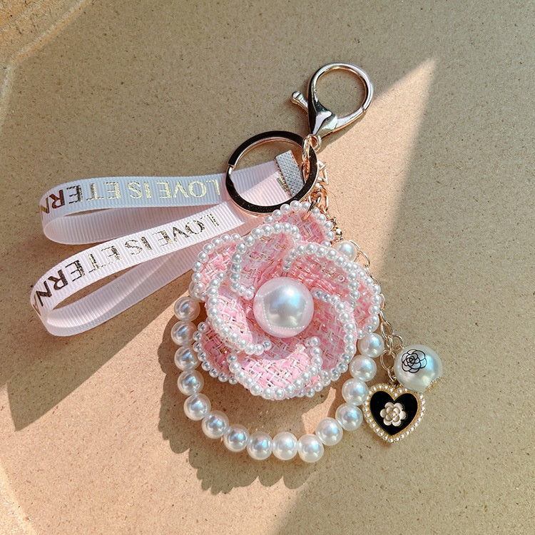 Aesthetic Accessories include Car Decor BagCharm Bling Bear Carkey Antilost Keychaim Handmade Adorable knit doll charm and etc