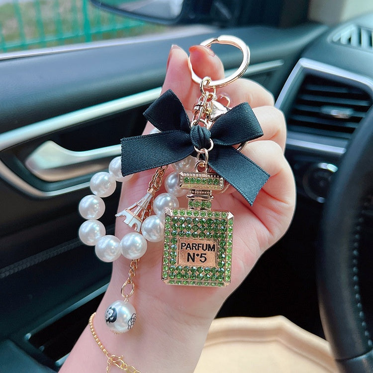 Aesthetic Accessories include Car Decor BagCharm Bling Bear Carkey Antilost Keychaim Handmade Adorable knit doll charm and etc