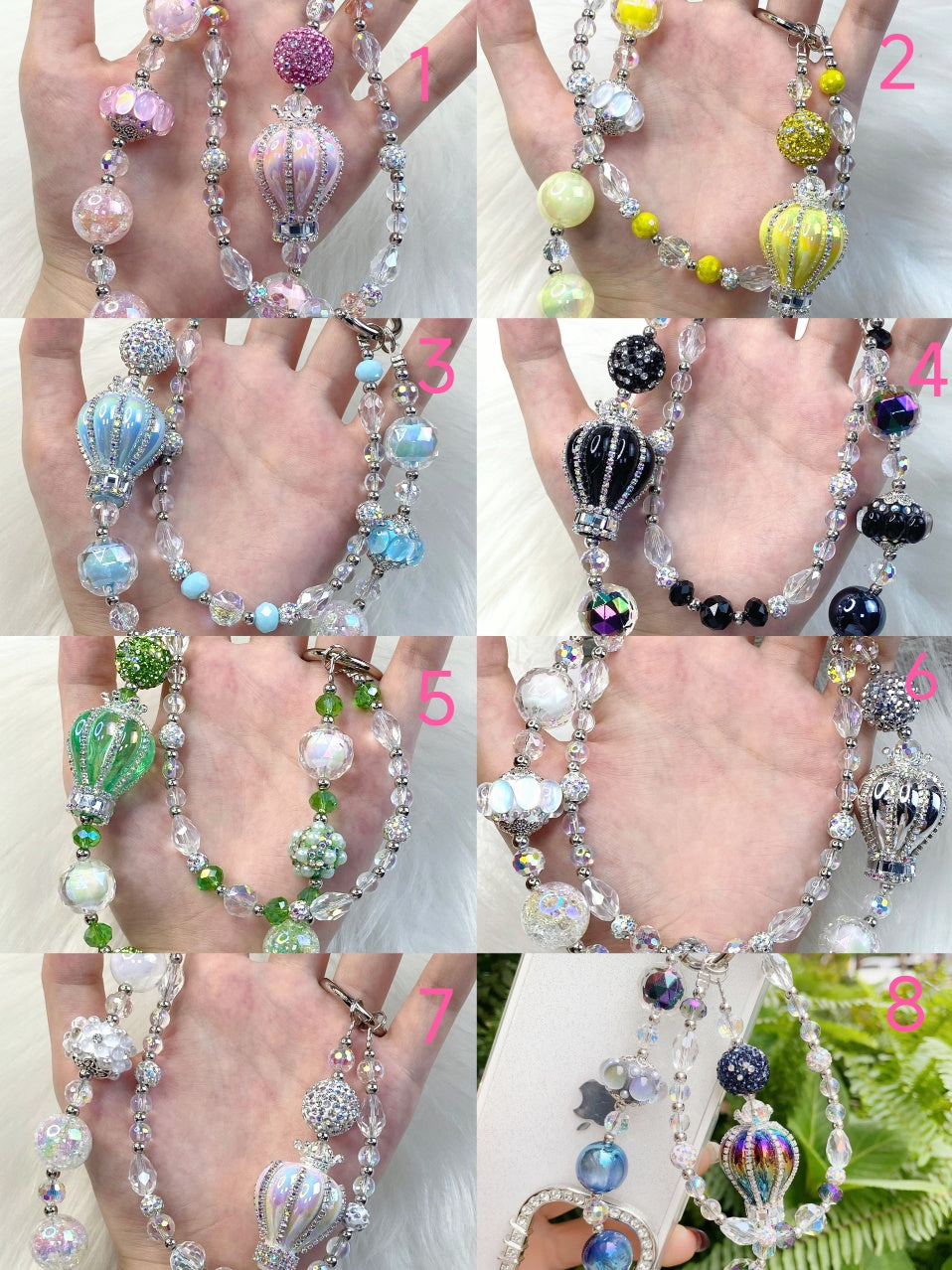 Handmade Luxury Green Dragonfly Rhinestone Beaded Phone Wrist Strap | Vintage Heavy Alloy Pendant Crystal Phone Charm Chain