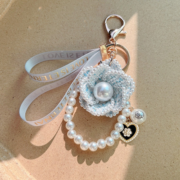 Aesthetic Accessories include Car Decor BagCharm Bling Bear Carkey Antilost Keychaim Handmade Adorable knit doll charm and etc