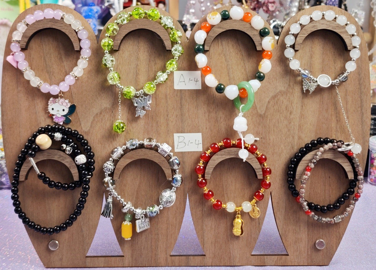 Beaded Bracelets of Handmade Natural Crystal Stone