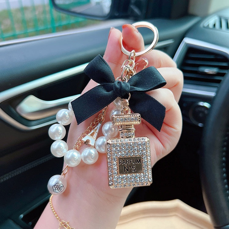Aesthetic Accessories include Car Decor BagCharm Bling Bear Carkey Antilost Keychaim Handmade Adorable knit doll charm and etc
