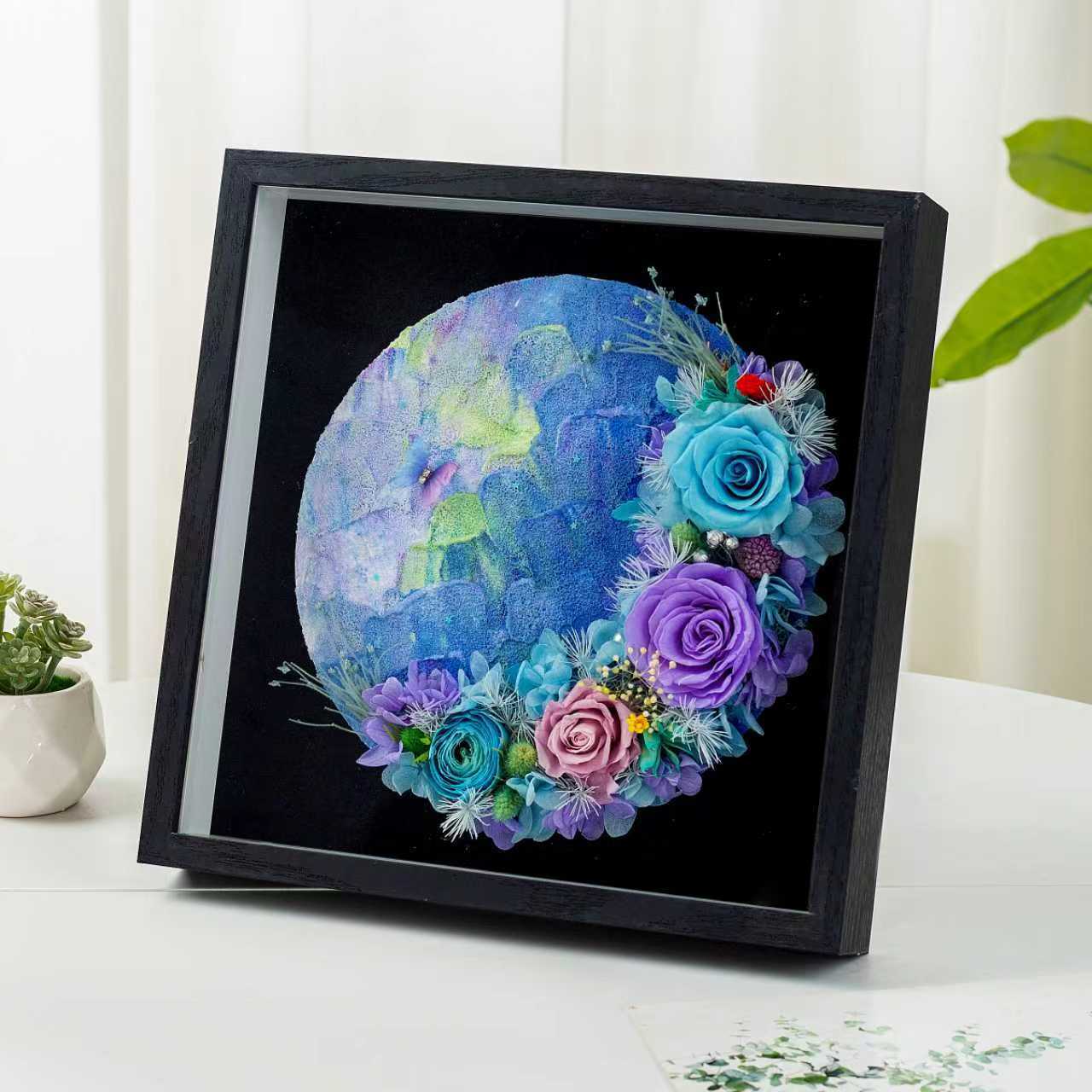 Butterfly Preserved Flower Shadow Box or DIY Kit | Hand‑Finished Forever Flower Wall Art