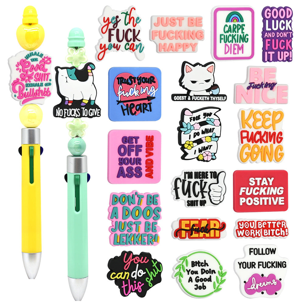 CLEAR OUT- Silicone Focal Beads For Trendy Cartoon