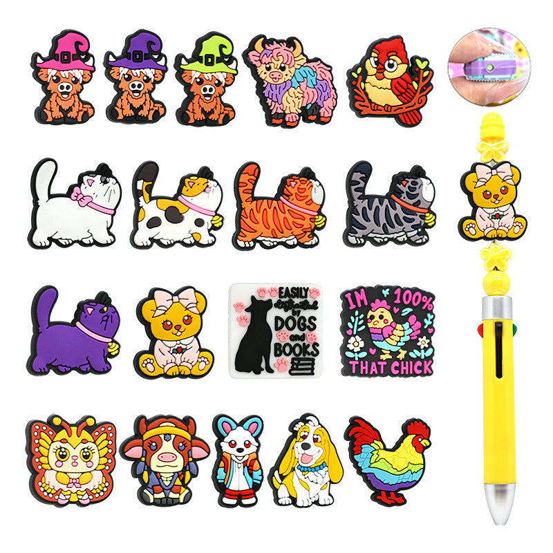 Silicone Focal Beads For Trendy Cartoon